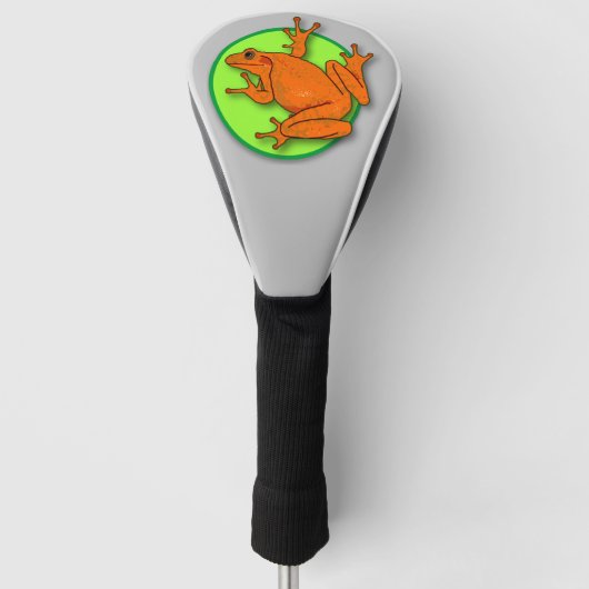 Sinaasappel kikker Golf Club Hoesje Golfheadcover (Voorkant)