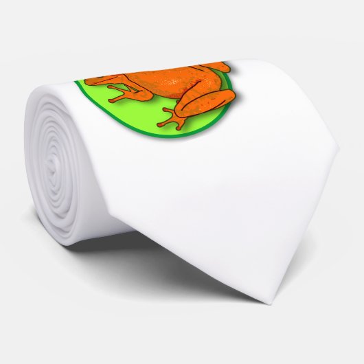 Sinaasappel Kikker Stropdas (Opgerold)