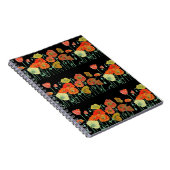 Sinaasappel Klaproos Bloemen Notebook Notitieboek (Rechterzijde)