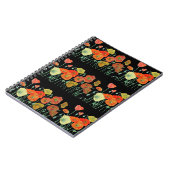 Sinaasappel Klaproos Bloemen Notebook Notitieboek (Linkerzijde)