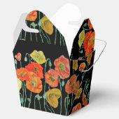 Sinaasappel Klaproos Bloemige Trouw Cake Favor Doo Bedankdoosjes (Geopend)