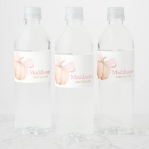 Sinaasappel Kleine Pompoen Baby Shower Waterfles Etiket