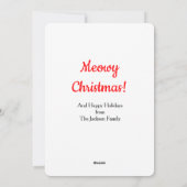 Sinaasappel Kleurenpotlood Kittenscene met Kerst Feestdagenkaart (Achterkant)