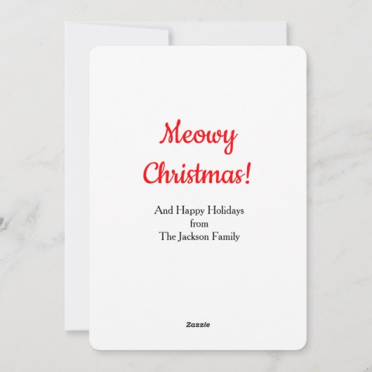 Sinaasappel Kleurenpotlood Kittenscene met Kerst Feestdagenkaart (Achterkant)