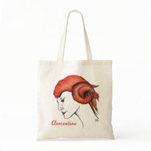 Sinaasappel Kleurig Harig Vrouwenportret Pop Art