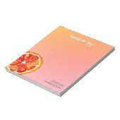 Sinaasappel Knijp de Dag Schattigee Inspirerend Ci Notitieblok (Linkerzijde)