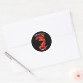 Sinaasappel Koi Betta Vechtvis Ronde Sticker (Envelop)
