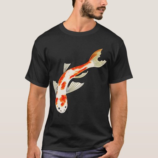 Sinaasappel Koi Vis T-shirt (Voorkant)