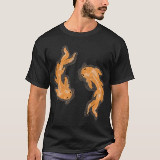 Sinaasappel Koi Vis T-shirt (Voorkant)