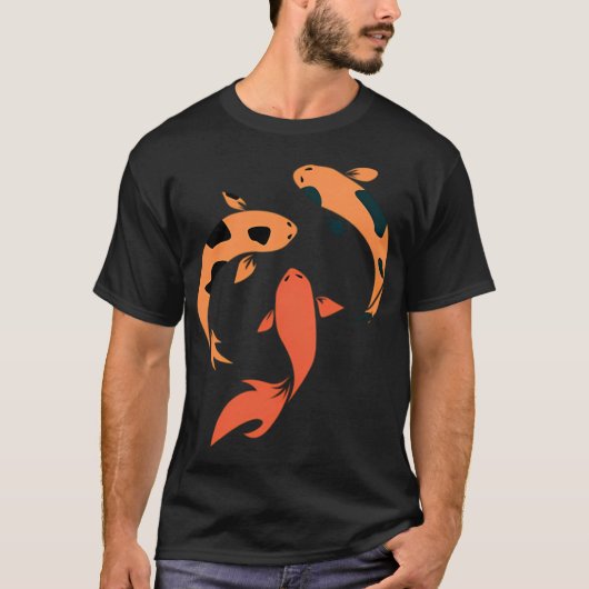 Sinaasappel Koi vis T-shirt (Voorkant)