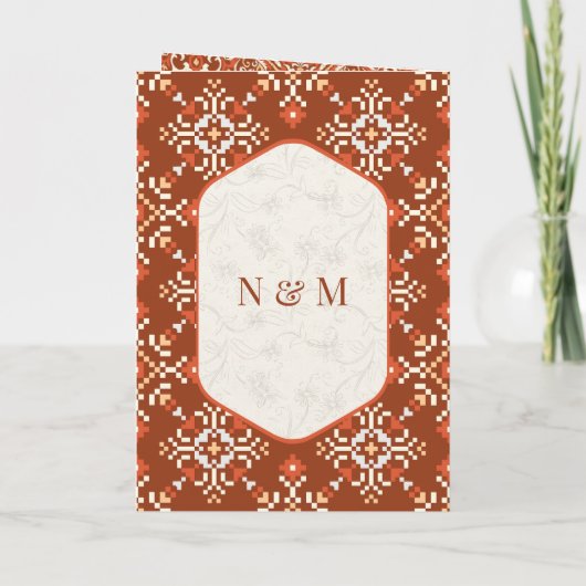 Sinaasappel kruissteek Alles in een sikh bruiloft (Achterkant)