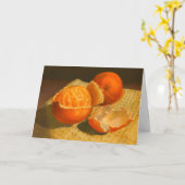 Sinaasappel Kunst Kaart (Gele Bloem)