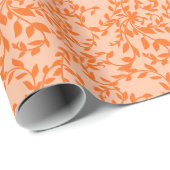 Sinaasappel laat botanische bloemen script aangepa cadeaupapier (Rol Hoek)