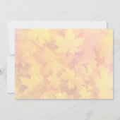 Sinaasappel Leaves Herfst Autumn Wedding Ceremony Kaart (Achterkant)