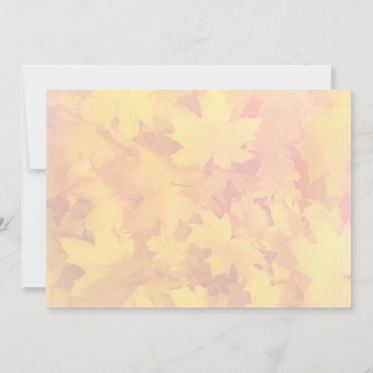 Sinaasappel Leaves Herfst Autumn Wedding Ceremony Kaart (Achterkant)