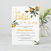 Sinaasappel leek een klein Baby shower Kaart (Staand voorkant)