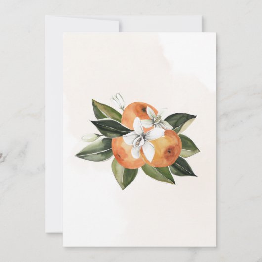 Sinaasappel & Lelies Bloemen Eerste Heilige Commun Kaart (Achterkant)