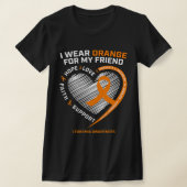 Sinaasappel Leukemie Bewustmakingsvriendjes Mannen T-shirt (Laagn)