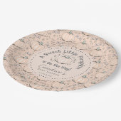 Sinaasappel lief klein pompoen Baby shower Papieren Bordje (Gekanteld)