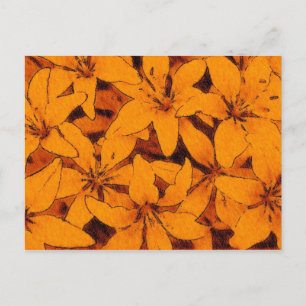 Sinaasappel Lilies Briefkaart