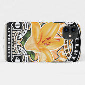 Sinaasappel Lilly Stamp Art Case-Mate iPhone Case (Achterkant (horizontaal))