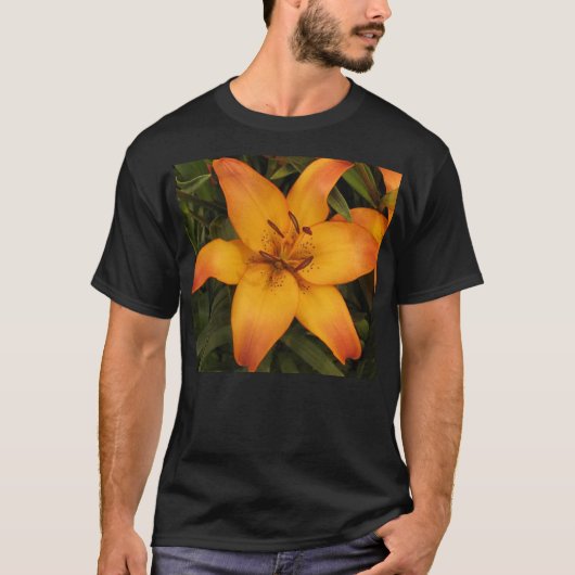 Sinaasappel Lily Mannen Shirt (Voorkant)