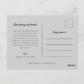 Sinaasappel Lineart Flowers Trouwfoto dank u Briefkaart (Achterkant)