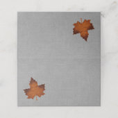 Sinaasappel linnen gevouwen plaats kaarten plaatskaartje (Buitenkant ongevouwen)