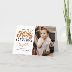 Sinaasappel Loofkrans Foto Prettig Thanksgiving Feestdagen Kaart