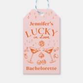 Sinaasappel Lucky In Love Cocktail Bachelorette Pa Cadeaulabel (Voorkant)