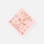 Sinaasappel Lucky In Love Cocktails Bachelorette P Servet (Hoek)