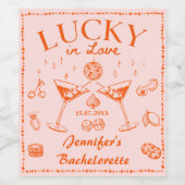 Sinaasappel Lucky In Love Cocktails Bachelorette P Wijn Etiket (Enkel label)