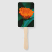 Sinaasappel madeliefje bloem handwaaier (Achterkant)