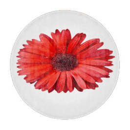 Sinaasappel Madeliefje Botanisch Glas Snijplank