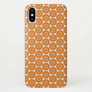 Sinaasappel madeliefjes in 70s stijl Case-Mate iPhone case