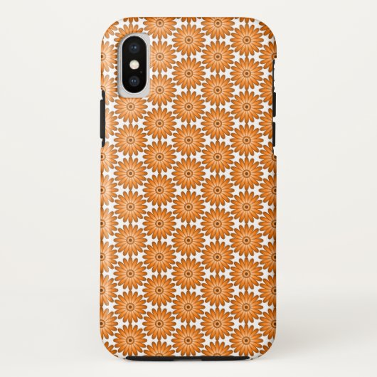 Sinaasappel madeliefjes in 70s stijl Case-Mate iPhone case (Achterkant)