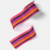 Sinaasappel, magenta en Paarse gestreepte lint (Achterkant)