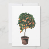 Sinaasappel Main Squeeze Bridal Shower Invitation Kaart (Achterkant)