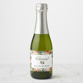 Sinaasappel Main Squeeze Mini Champagne Fles Label Sparkling Wijnetiket