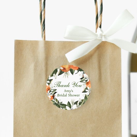 Sinaasappel Main Squeeze Ronde Sticker