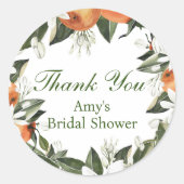 Sinaasappel Main Squeeze Ronde Sticker (Voorkant)