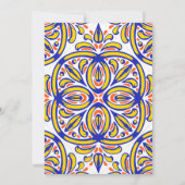 Sinaasappel majolica Middellandse zee tegels bruid Kaart (Achterkant)