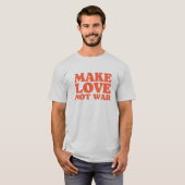 Sinaasappel Make Love Niet Oorlog T-shirt (Voorkant volledig)
