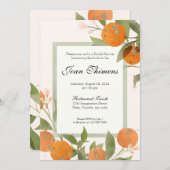 Sinaasappel Mandarijn/Clementine Uitnodiging (Voorkant / Achterkant)