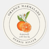  Sinaasappel Marmalade Canning Jar Label (Voorkant)