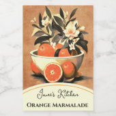  Sinaasappel Marmalade Canning Jar Voedselcontainer Etiket (Enkel label)