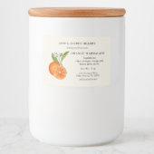 Sinaasappel Marmalade Etiket met ingrediëntenlijst (Voorkant)