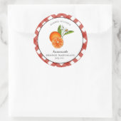 Sinaasappel Marmalade Geruite Ronde Jam Sticker (Tas)