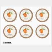 Sinaasappel Marmalade Kraft papier Ronde Jam Ronde Sticker (Vel)