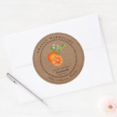  Sinaasappel Marmalade Kraft papieren pot Ronde Sticker (Envelop)